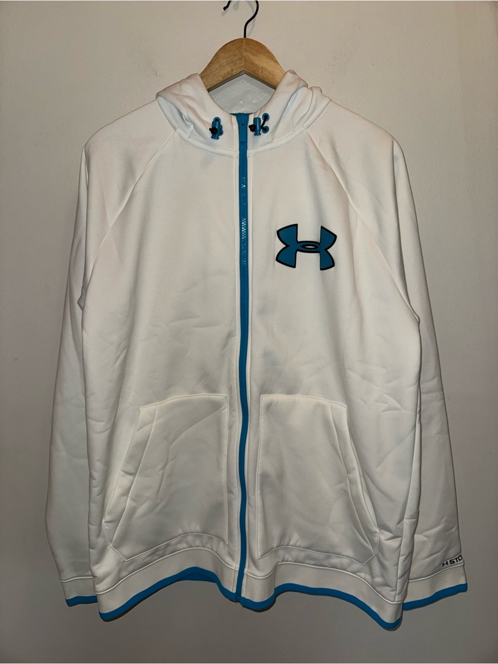 Under Armour Storm Full Zip Hoodie White and Blue Men’s Size Large